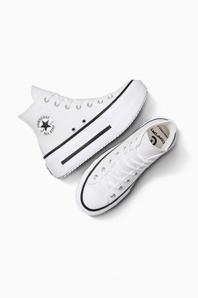 Converse All star סניקרס פלטפורמה גבוהות Lift Double Stack בצבע לבן