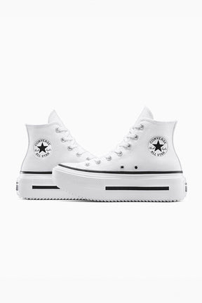 Converse All star סניקרס פלטפורמה גבוהות Lift Double Stack בצבע לבן
