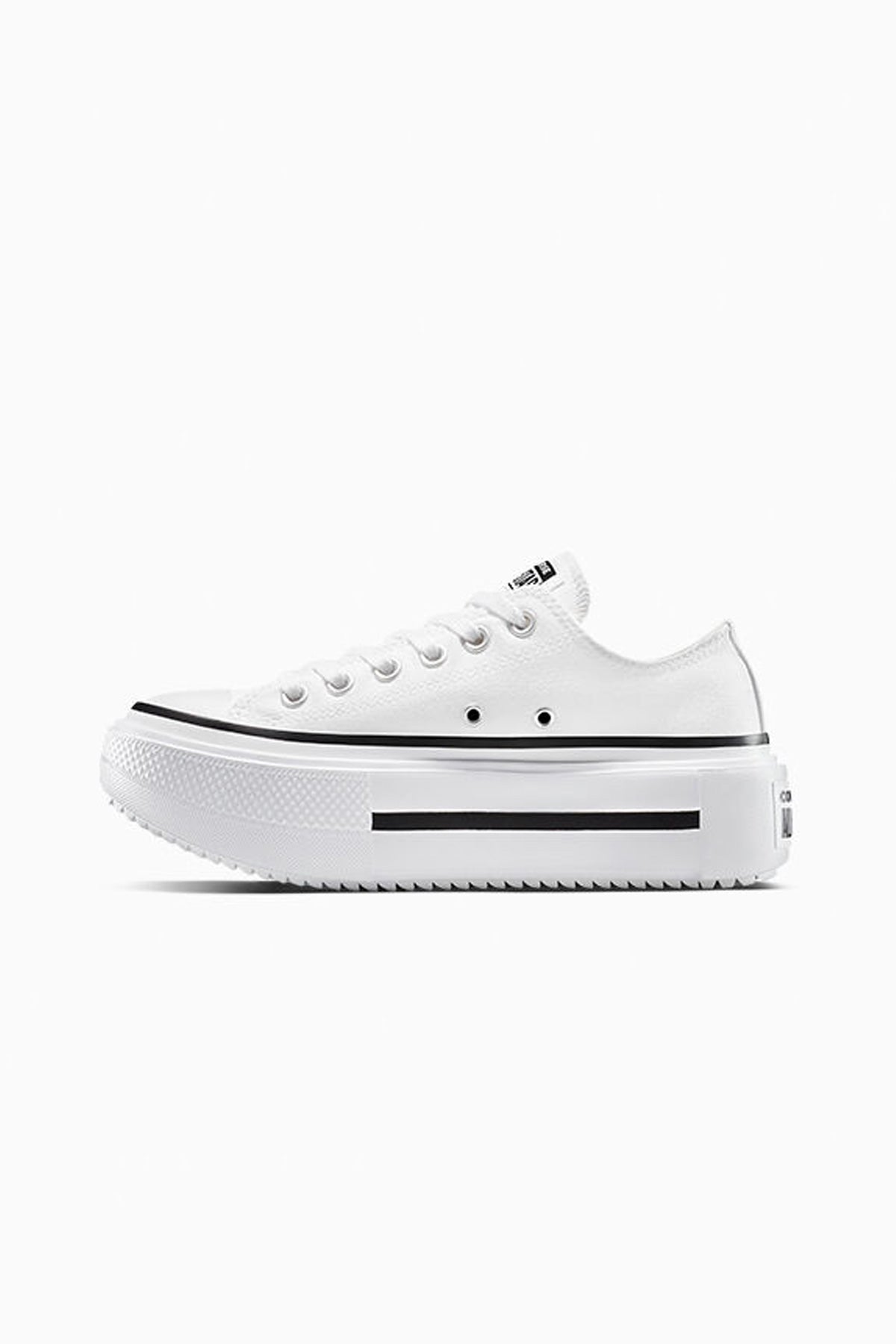 Converse All star סניקרס פלטפורמה נמוכות Lift Double Stack בצבע לבן