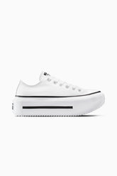 Converse All star סניקרס פלטפורמה נמוכות Lift Double Stack בצבע לבן