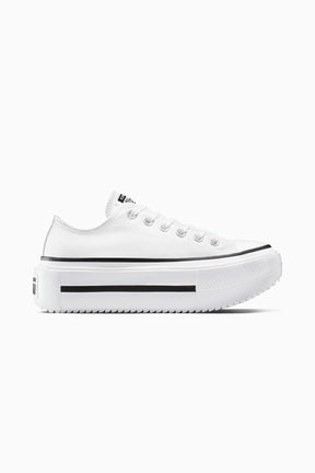 Converse All star סניקרס פלטפורמה נמוכות Lift Double Stack בצבע לבן