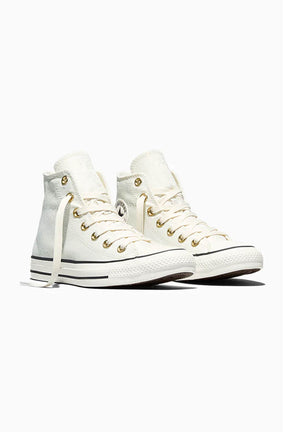 Converse Allstar נעלי סניקרס אולסטאר גבוהות בצבע Egret-Gold לנשים