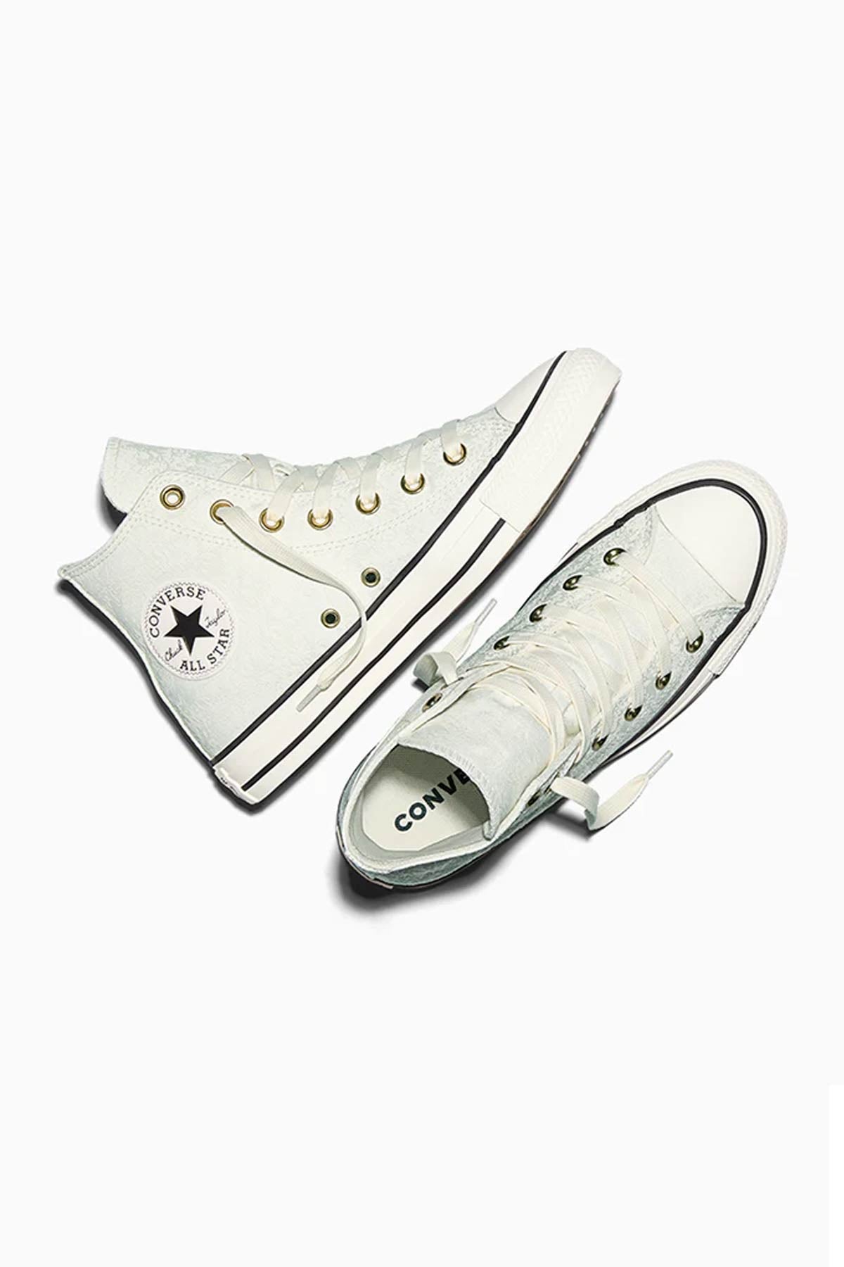 Converse Allstar נעלי סניקרס אולסטאר גבוהות בצבע Egret-Gold לנשים