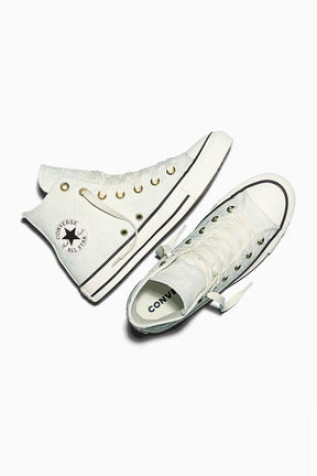 Converse Allstar נעלי סניקרס אולסטאר גבוהות בצבע Egret-Gold לנשים