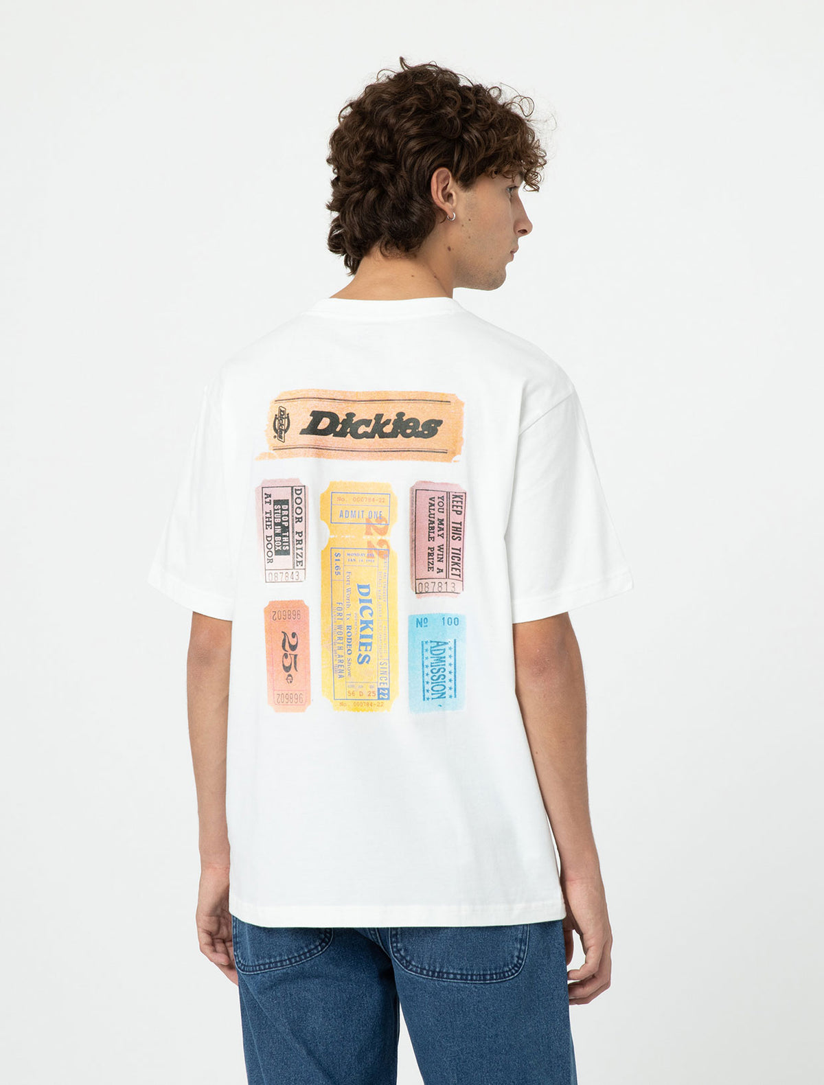 דיקיז חולצת טי קצרה פקסיקו בצבע לבן לגברים-Dickies-XS-נאקו