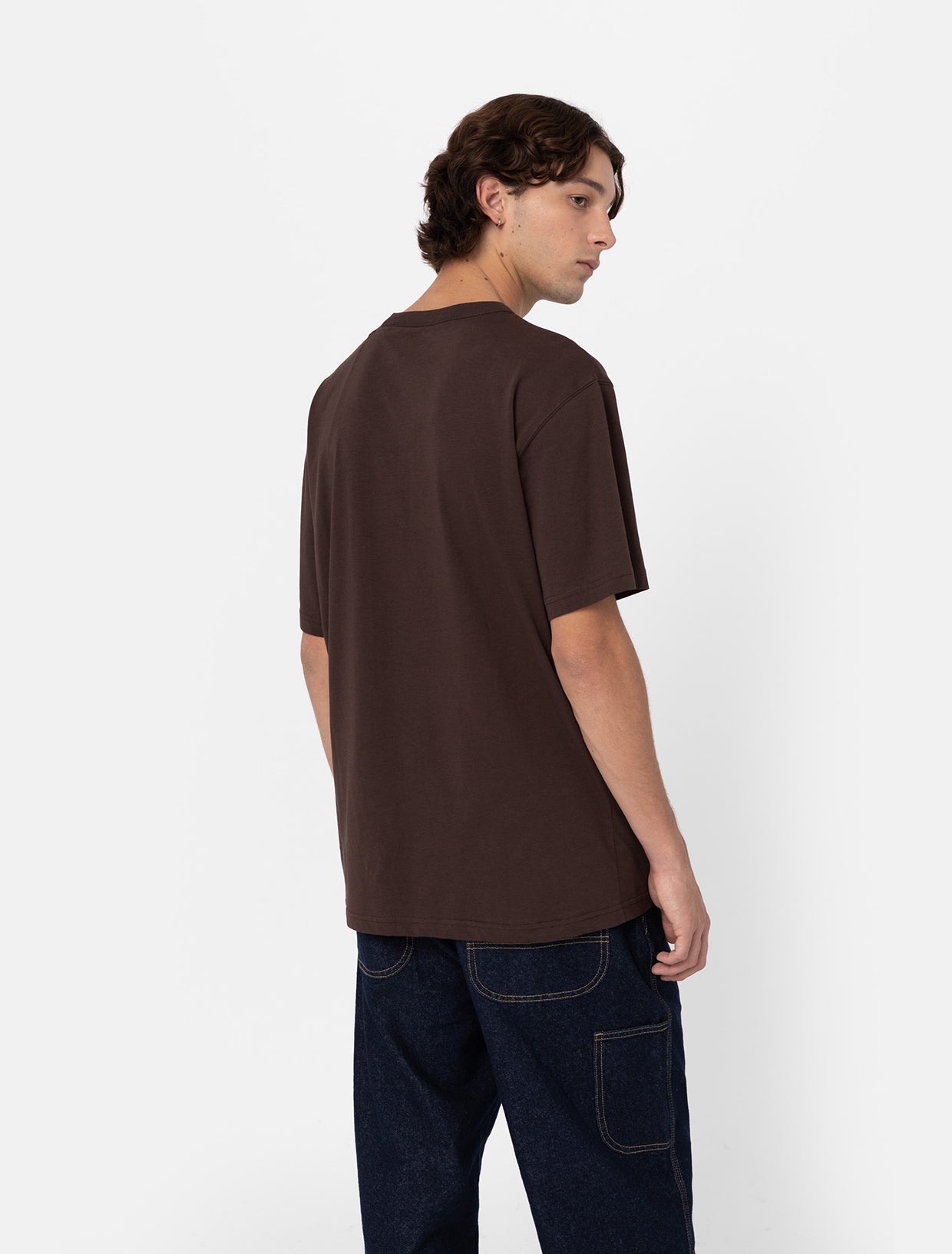 דיקיז חולצת טי קצרה AITKIN CHEST בצבע חום לגברים-Dickies-XS-נאקו