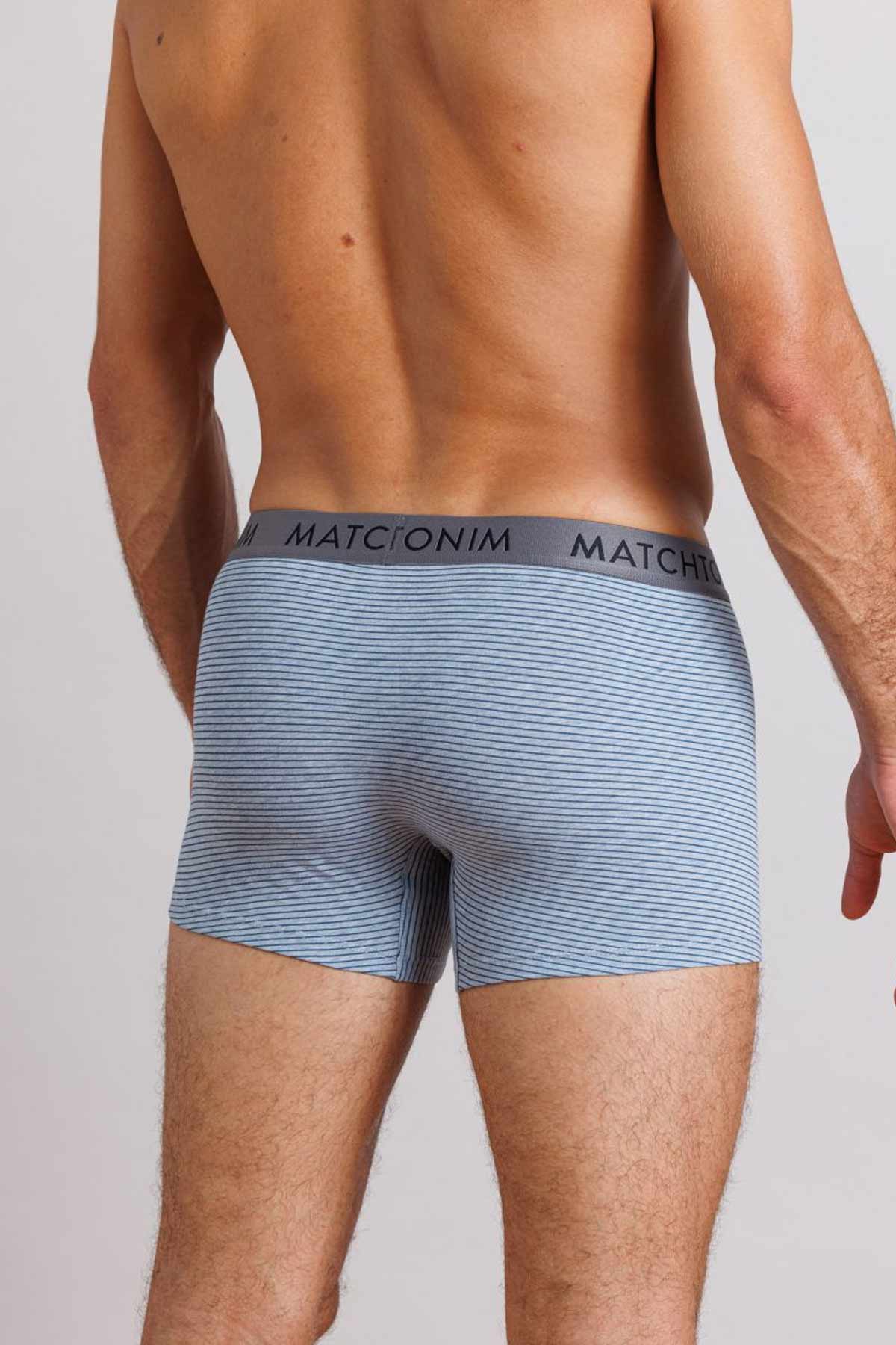 דלתא שלישיית בוקסרים צמודים קצרים בצבעי כחול לגברים