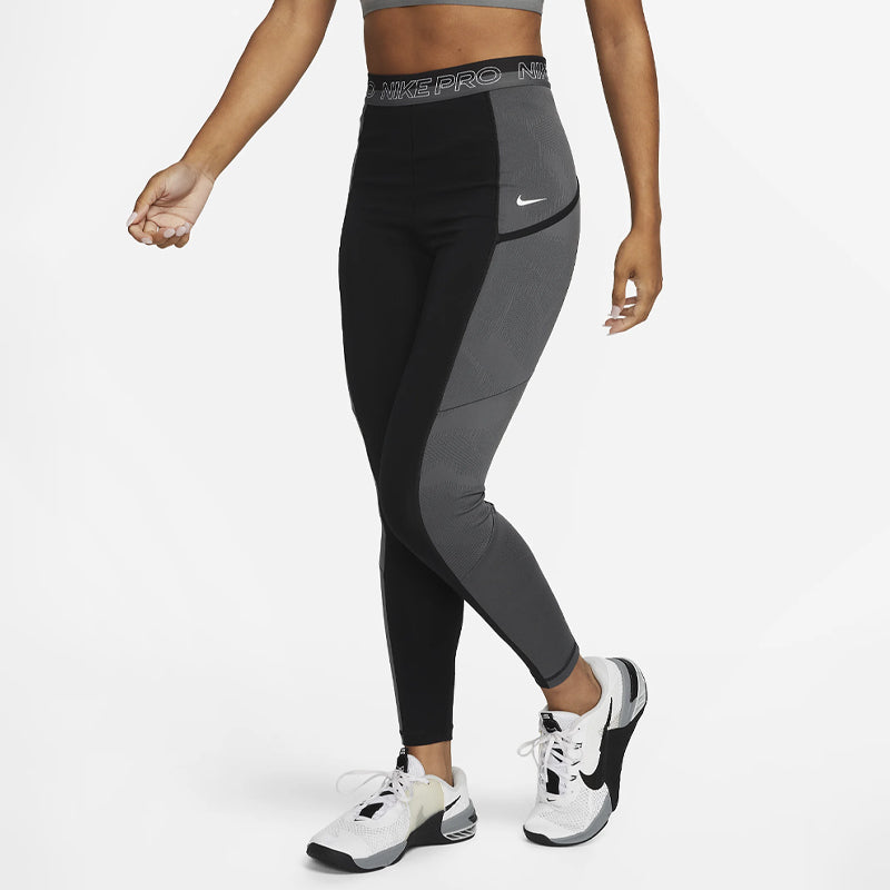 נייקי טייץ 7/8 גבוה בצבע שחור אפור לנשים-Nike-XS-נאקו