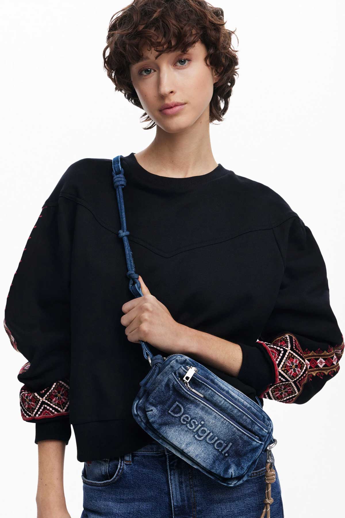 Desigual תיק פאוץ' Julia Denim לנשים