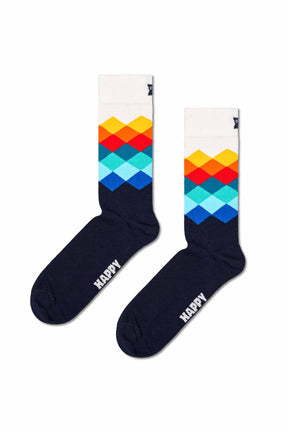 Happy Socks זוג גרביי Faded Diamond לגברים