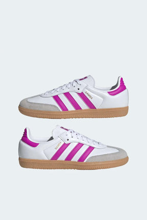 Adidas נעלי סניקרס Samba בצבע לבן סגול לנשים