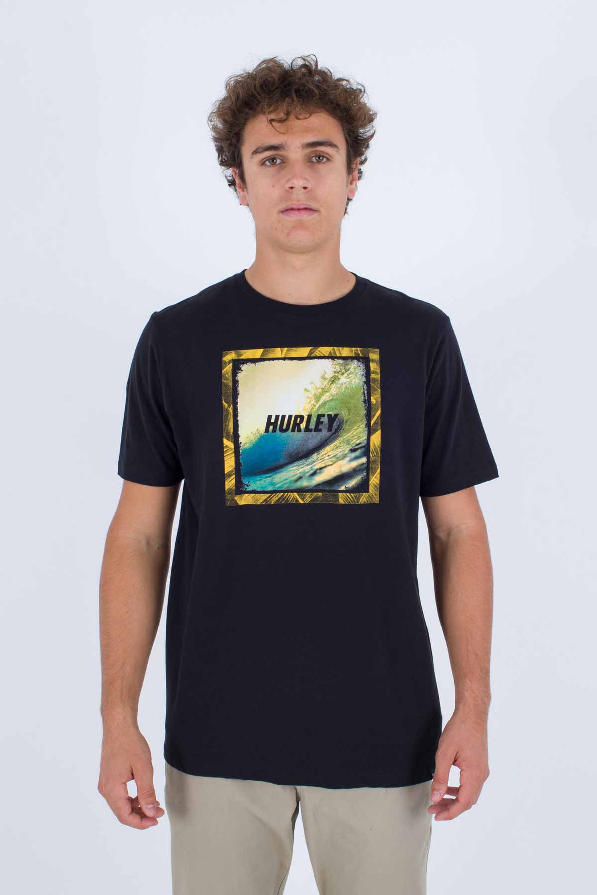 Hurley חולצת טי-שירט קצרה Evd Wave Hello לגברים