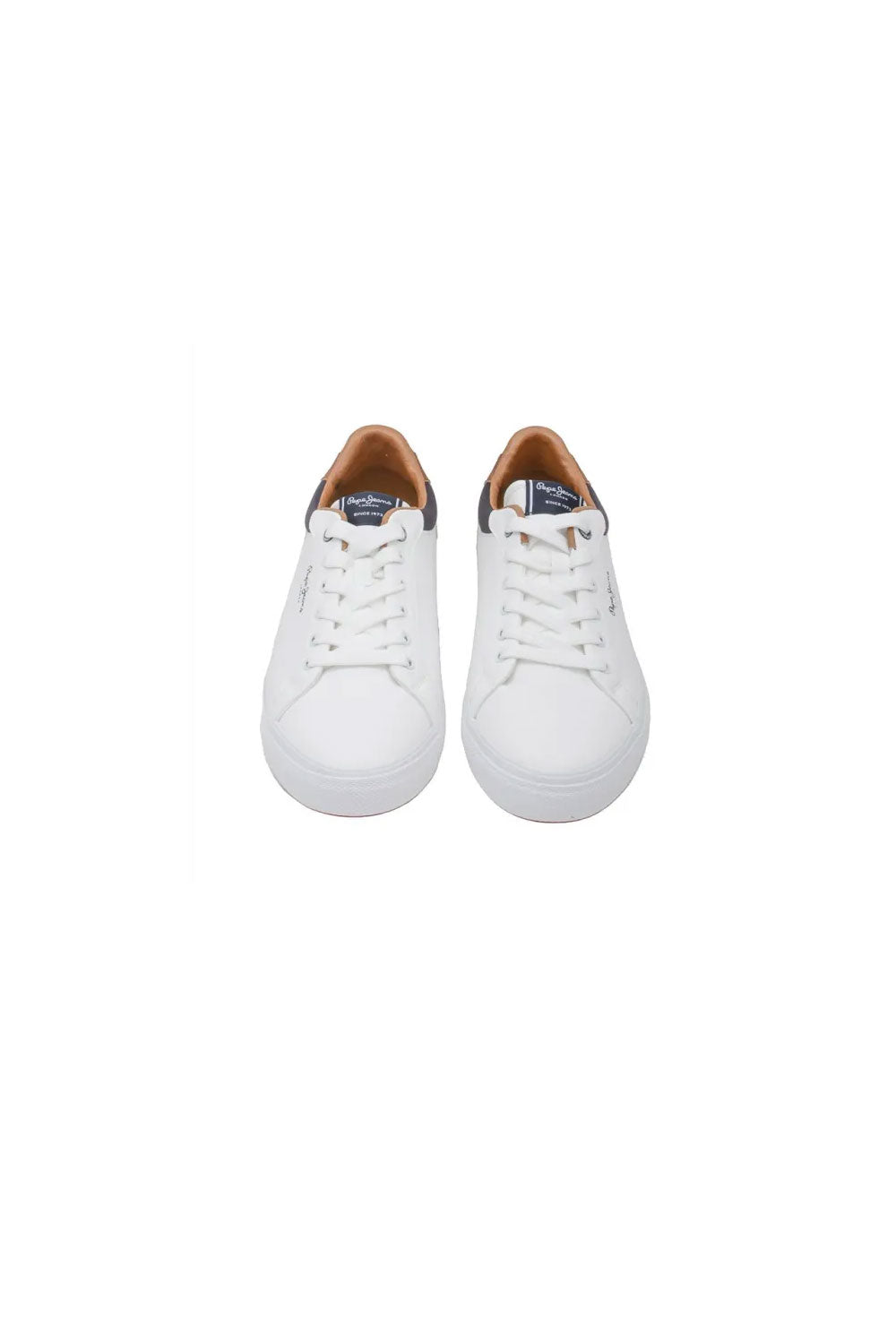 פפה ג׳ינס נעלי סניקרס Kenton Court בצבע לבן לגברים-Pepe Jeans London-40-נאקו