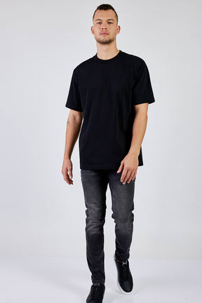 פפה ג'ינס חולצת אובר-סייז קצרה Pab בצבע שחור לגברים-Pepe Jeans London-S-נאקו