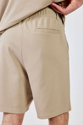 פפה ג'ינס מכנסי וופל קצרים Jael בצבע בז' לגברים-Pepe Jeans London-S-נאקו