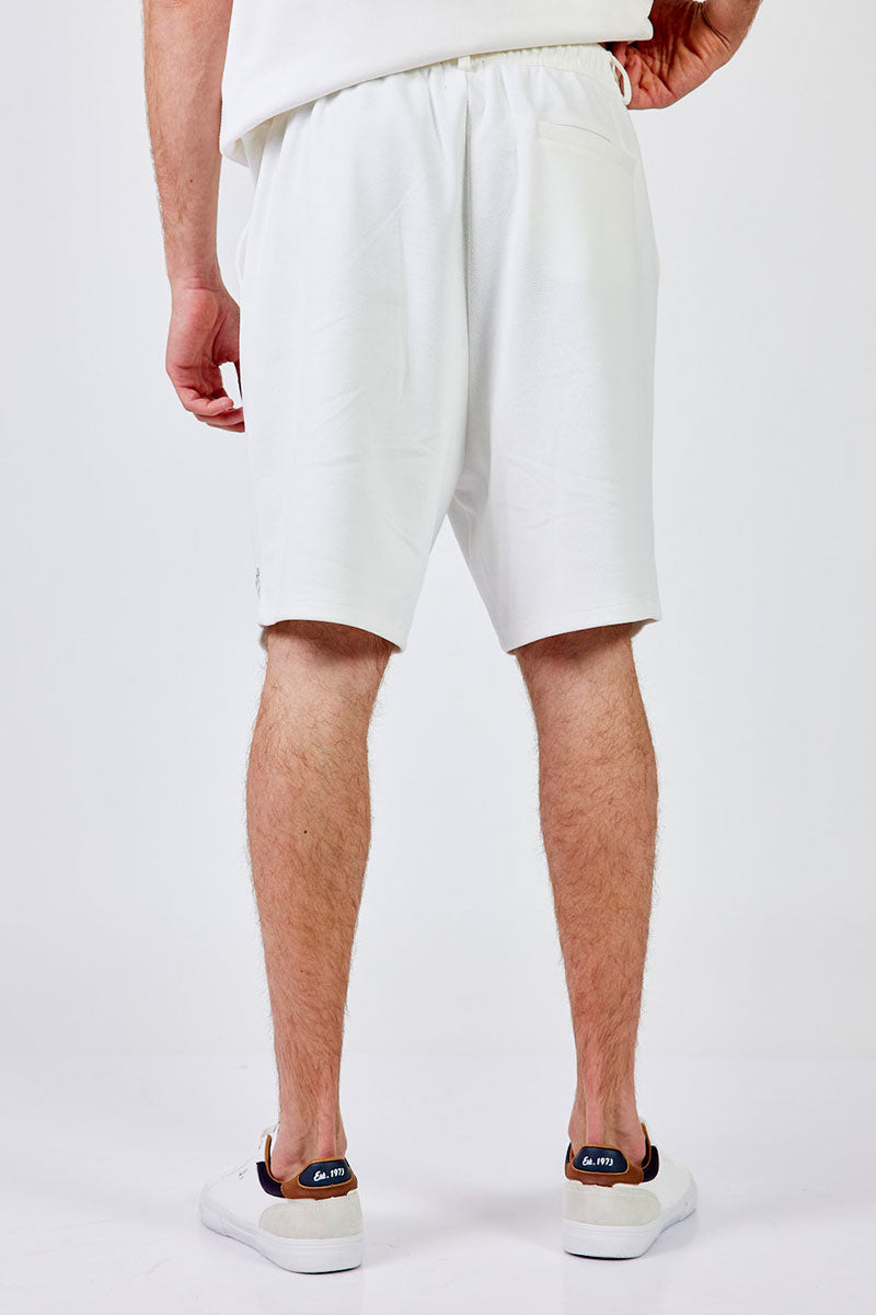 פפה ג'ינס מכנסי וופל קצרים Jael בצבע לבן לגברים-Pepe Jeans London-S-נאקו