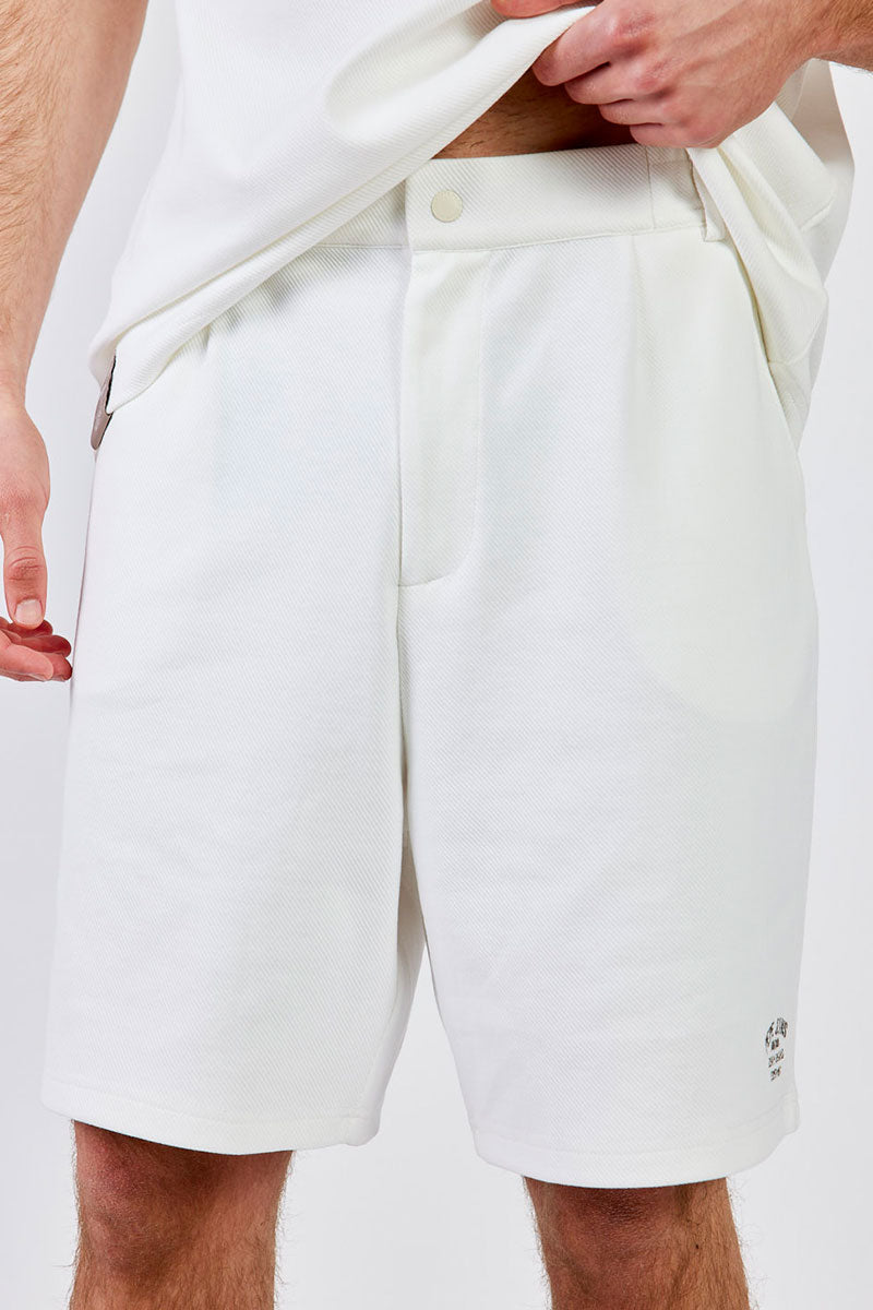 פפה ג'ינס מכנסי וופל קצרים Jael בצבע לבן לגברים-Pepe Jeans London-S-נאקו