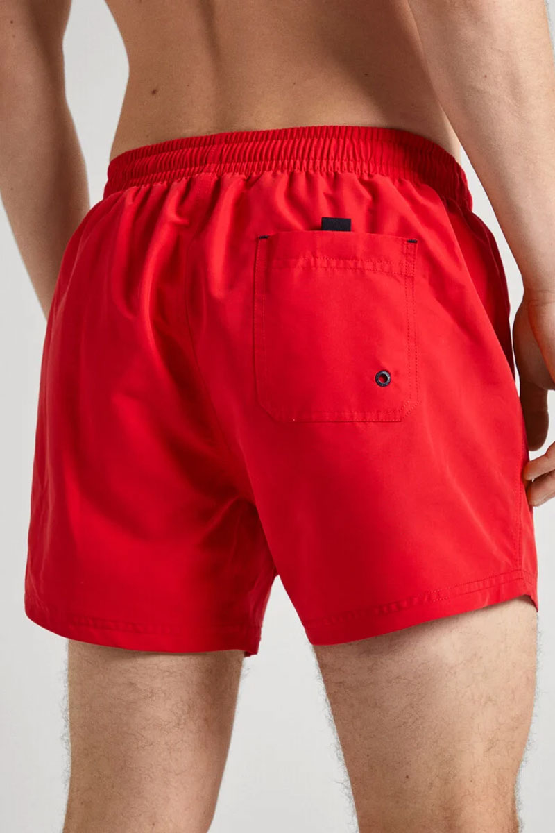 פפה ג׳ינס בגד ים קצר Rubber בצבע אדום לגברים-Pepe Jeans London-S-נאקו