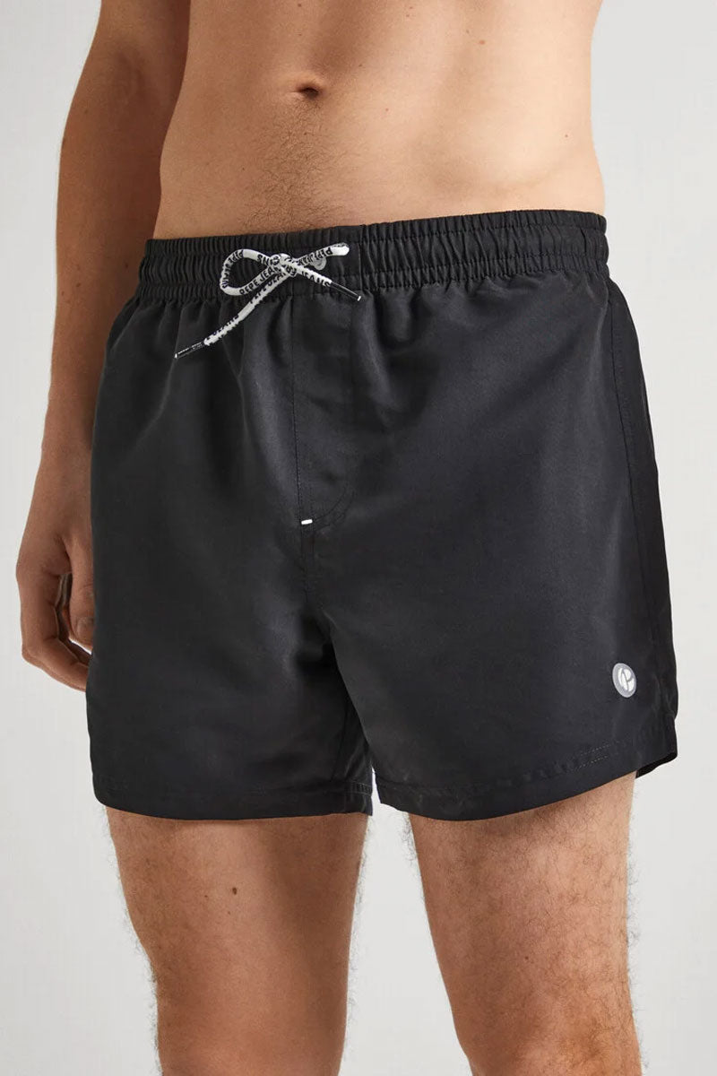 פפה ג׳ינס בגד ים קצר Rubber בצבע שחור לגברים