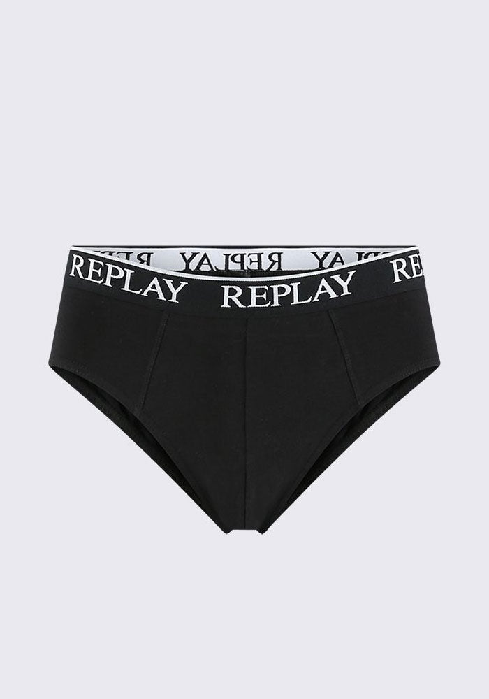 ריפליי 3 תחתוני מיני סליפ גברים בצבע שחור לגברים-Replay-S-נאקו