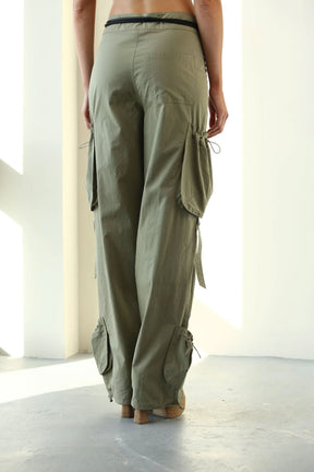 סטיב מאדן מכנסי דגמ"ח KYLO בצבע חאקי לנשים-Steve Madden-XS-נאקו