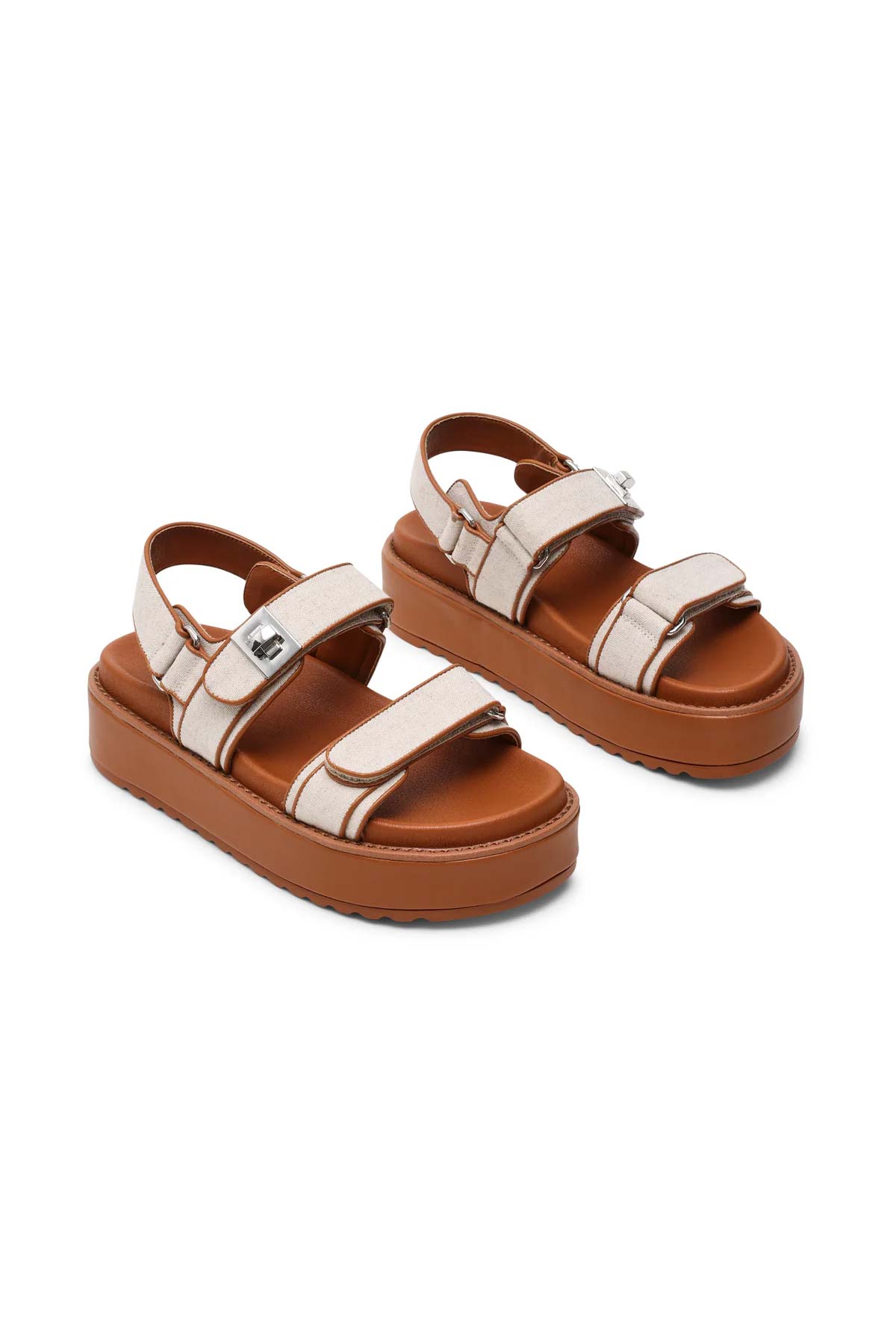 Steve Madden סנדלי פלטפורמה Bigmona בצבע חום לנשים