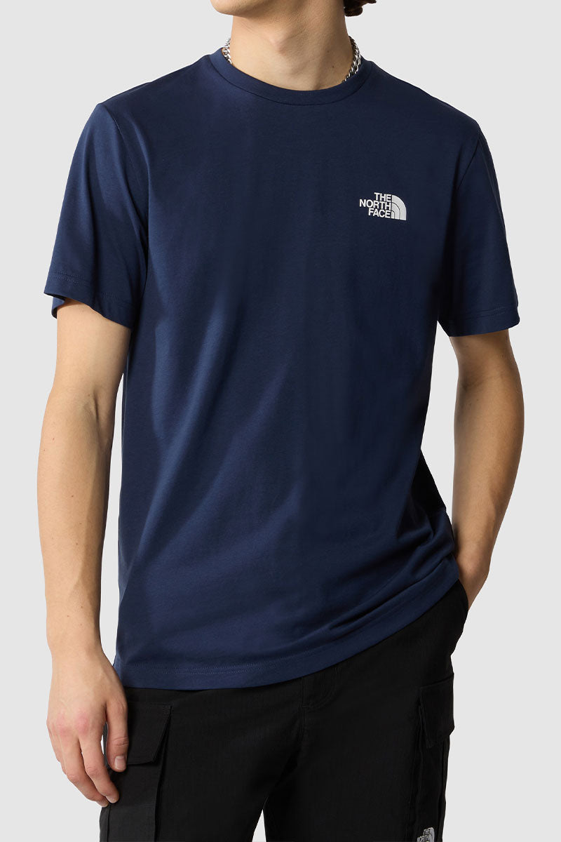 דה נורת' פייס חולצת טישירט Simple Dome בצבע נייבי לגברים