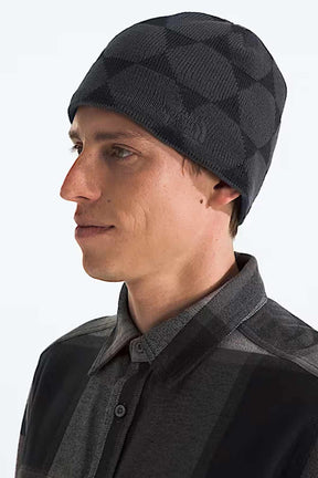 כובע גרב North Face Jim Beanie בצבע אפור רקמה