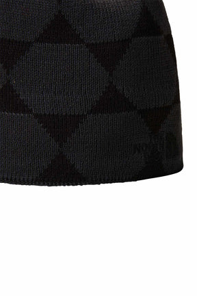 כובע גרב North Face Jim Beanie בצבע אפור רקמה