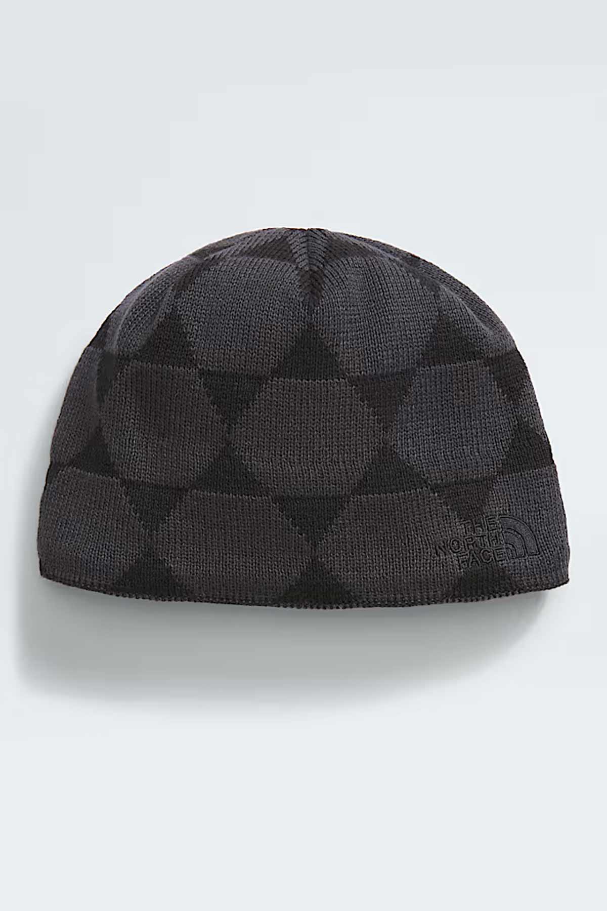 כובע גרב North Face Jim Beanie בצבע אפור רקמה