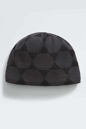 כובע גרב North Face Jim Beanie בצבע אפור רקמה