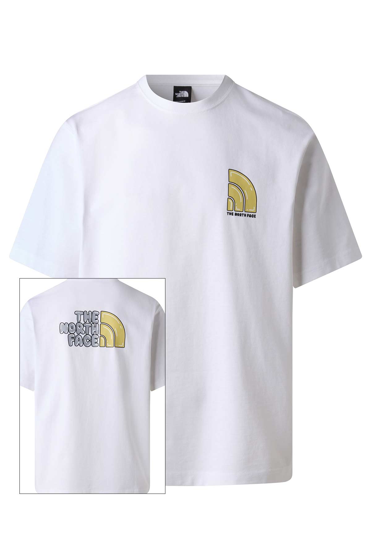 North Face חולצת טי אוברסייז Bubble Logo