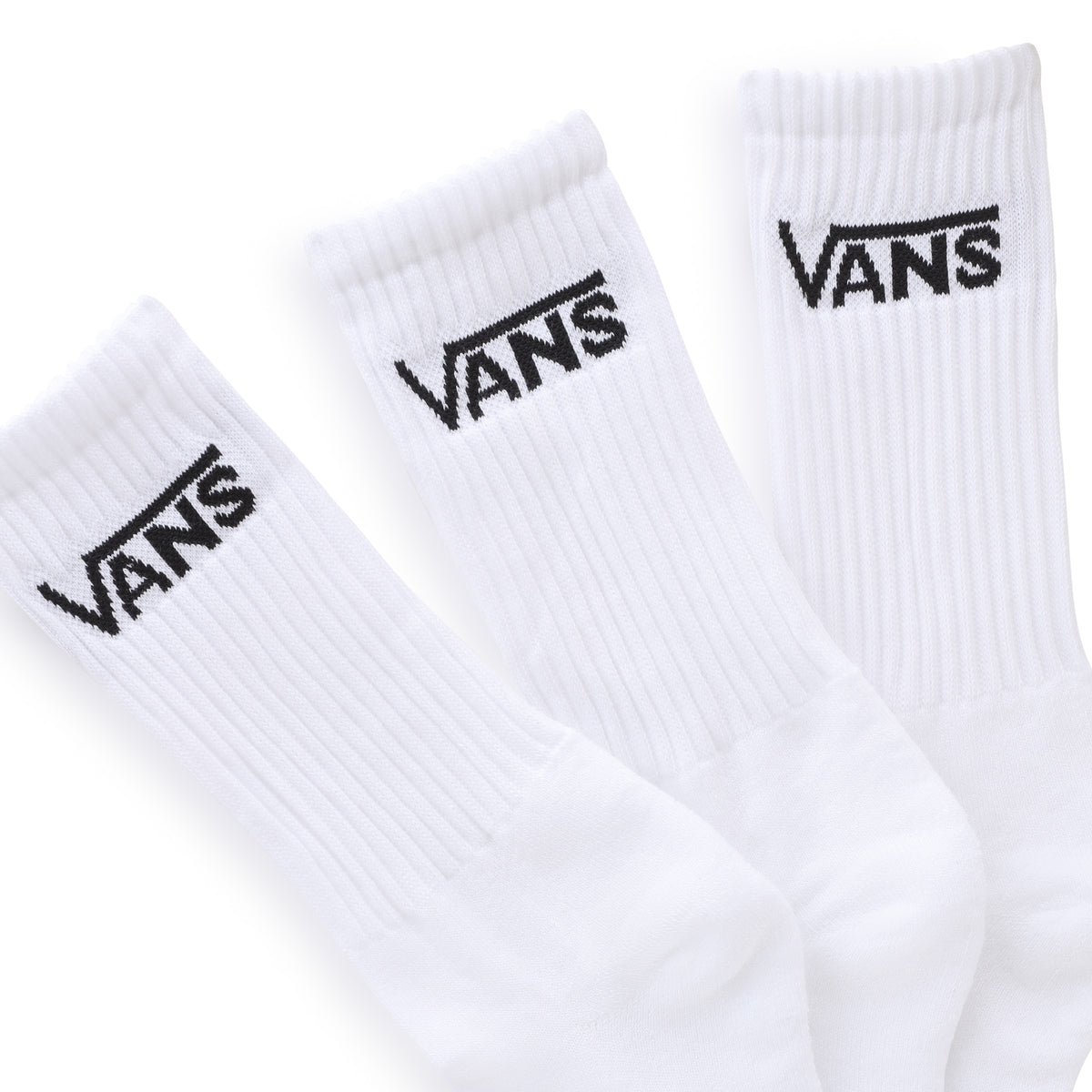 ואנס מארז 3 זוגות גרביים גבוהות 42.5-47 בצבע לבן-Vans-One Size-נאקו