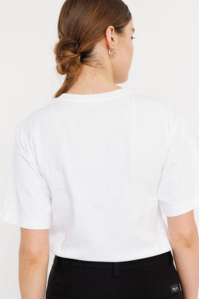 ריפליי חולצת כותנה Queena בצבע לבן לנשים