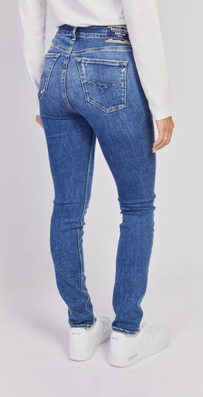ריפליי ג'ינס סקיני Luzien גבוה בצבע כחול לנשים-Replay-24-נאקו