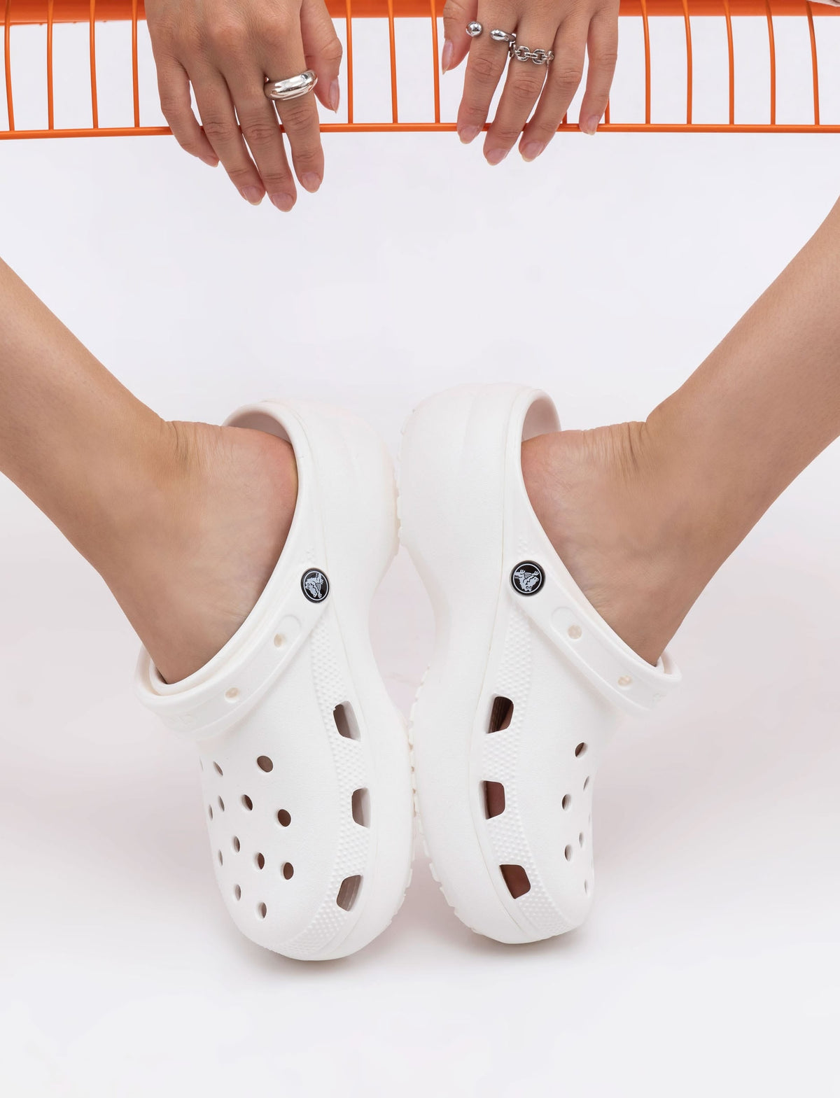 Crocs Classic - נעלי קרוקס קלאסיים בצבע לבן יוניסקס-Crocs-36-37-נאקו