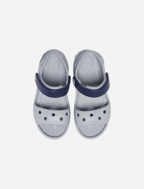 Crocs Crocband Sandal Kids - סנדל קרוקס קרוקבנד לילדים בצבע אפור בהיר/נייבי-Crocs-27-28-נאקו