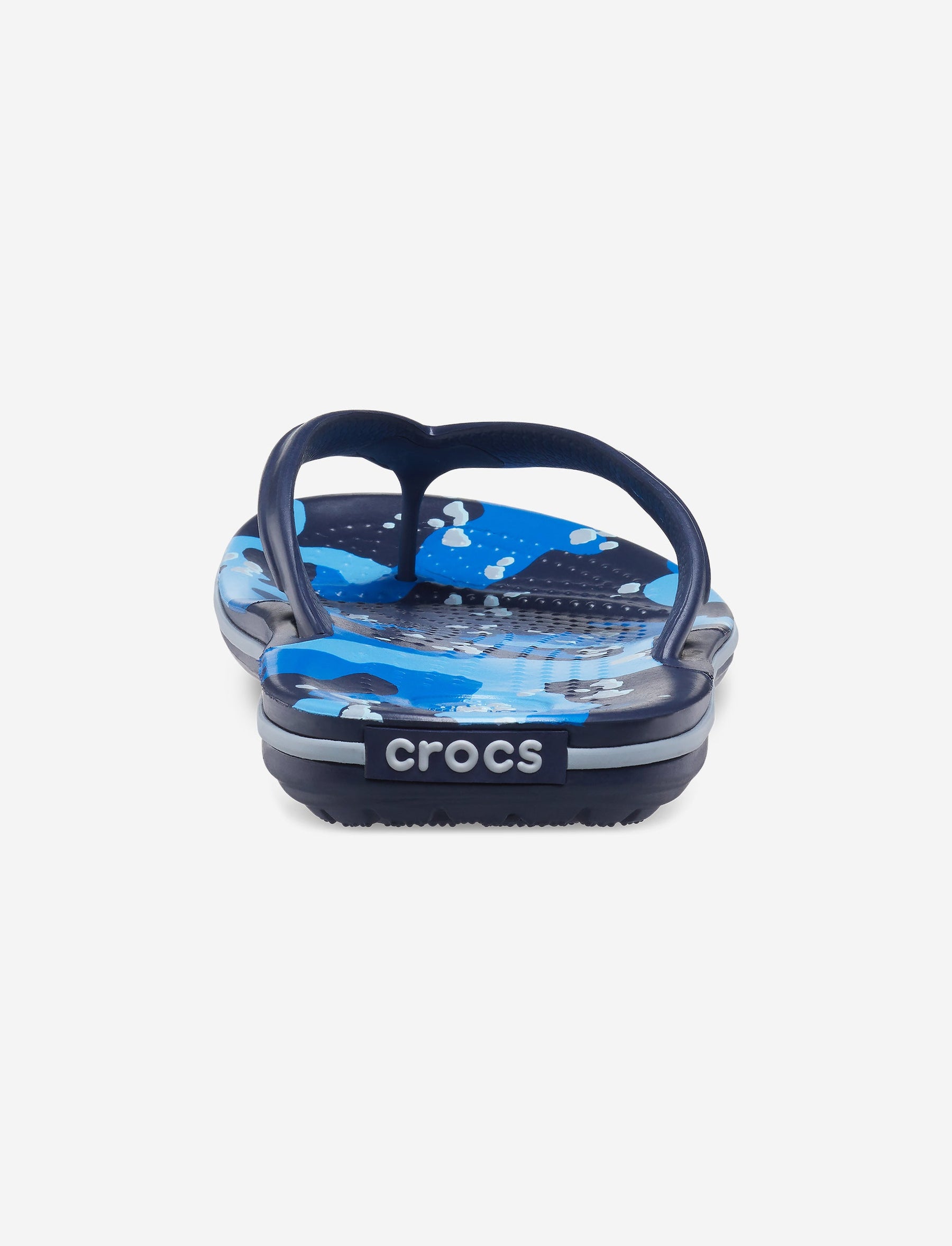 Crocs Crocband Printed Flip - נעלי אצבע קרוקס בצבע נייבי/מקושקש-Crocs-41-42-נאקו