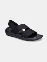 Crocs LiteRide Stretch Sandal - סנדלים לנשים קרוקס אלסטיות עודפים בצבע שחור/שחור-Crocs-34-35-נאקו