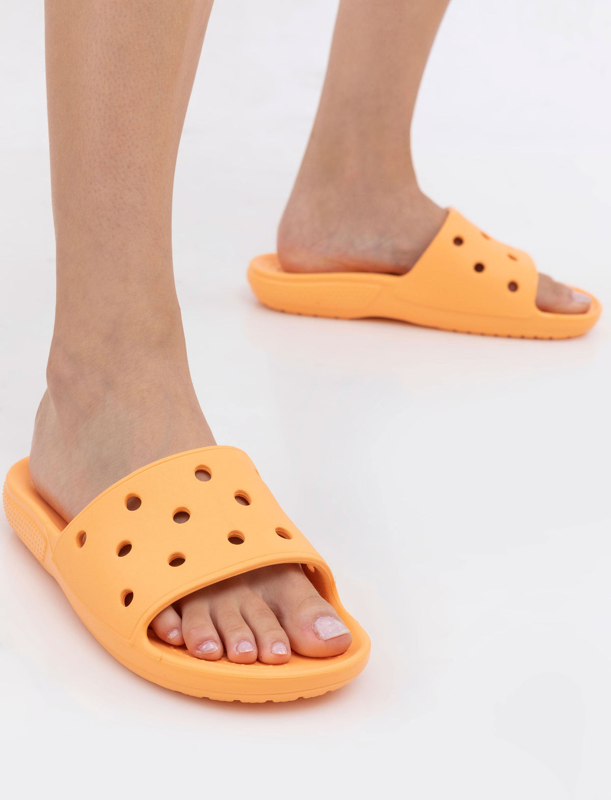 Crocs Classic Crocs Slide - כפכפי קרוקס סלייד עודפים בצבע קנטלופ (כתום)-Crocs-37-38-נאקו