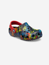 Crocs Classic Tie-Dye Graphic Clog T - נעלי קרוקס לילדים בהדפס צבעוני טאי דאי מידות קטנות בצבע טורקיז טוניק/מולטי-Crocs-23-24-נאקו