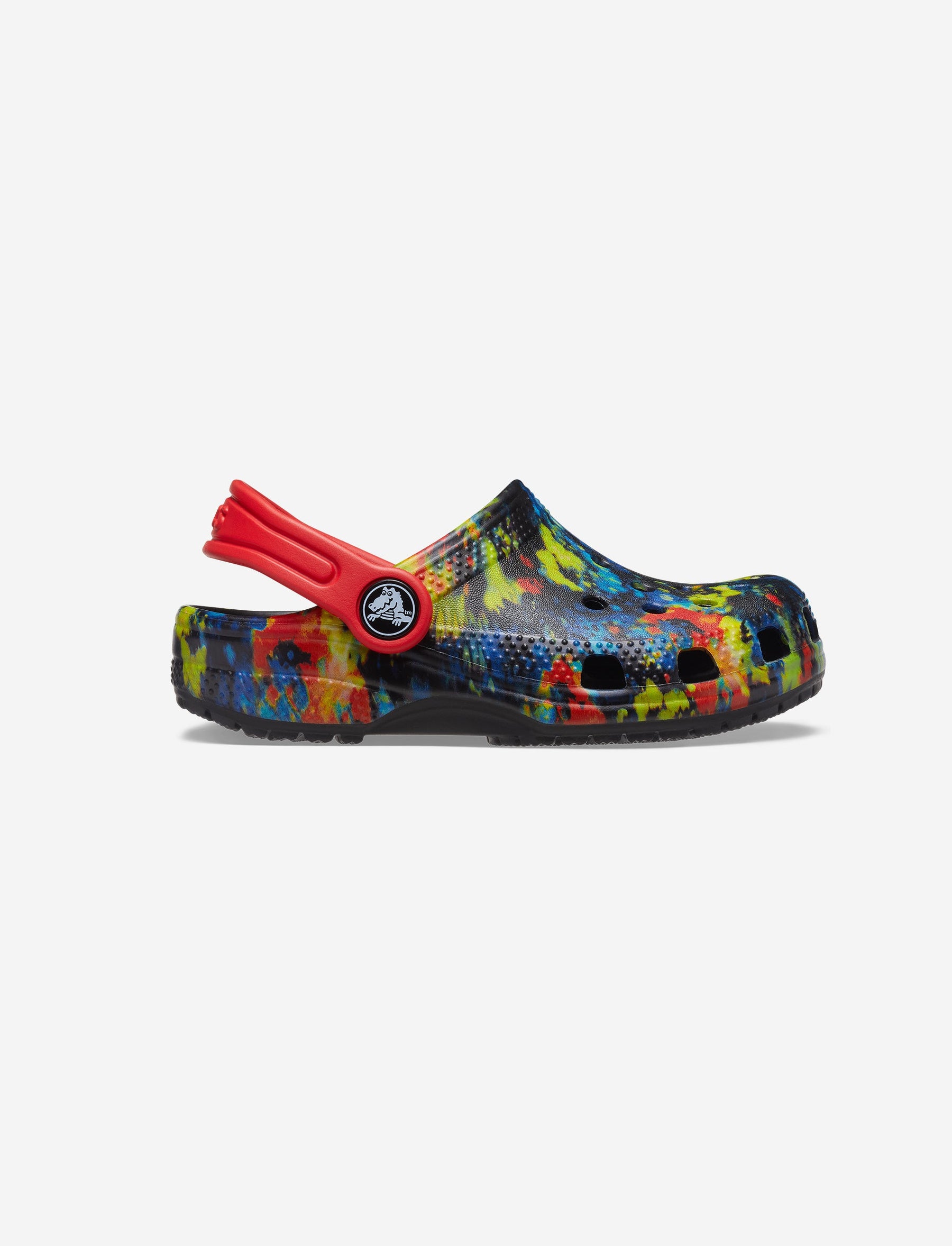 Crocs Classic Tie-Dye Graphic Clog T - נעלי קרוקס לילדים בהדפס צבעוני טאי דאי מידות קטנות בצבע טורקיז טוניק/מולטי-Crocs-23-24-נאקו