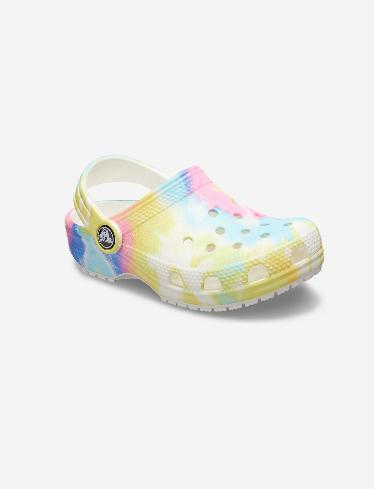 Crocs Classic Tie-Dye Graphic Clog K - נעלי קרוקס לילדים בהדפס צבעוני טאי דאי בצבע לבן/מולטי-Crocs-33-34-נאקו