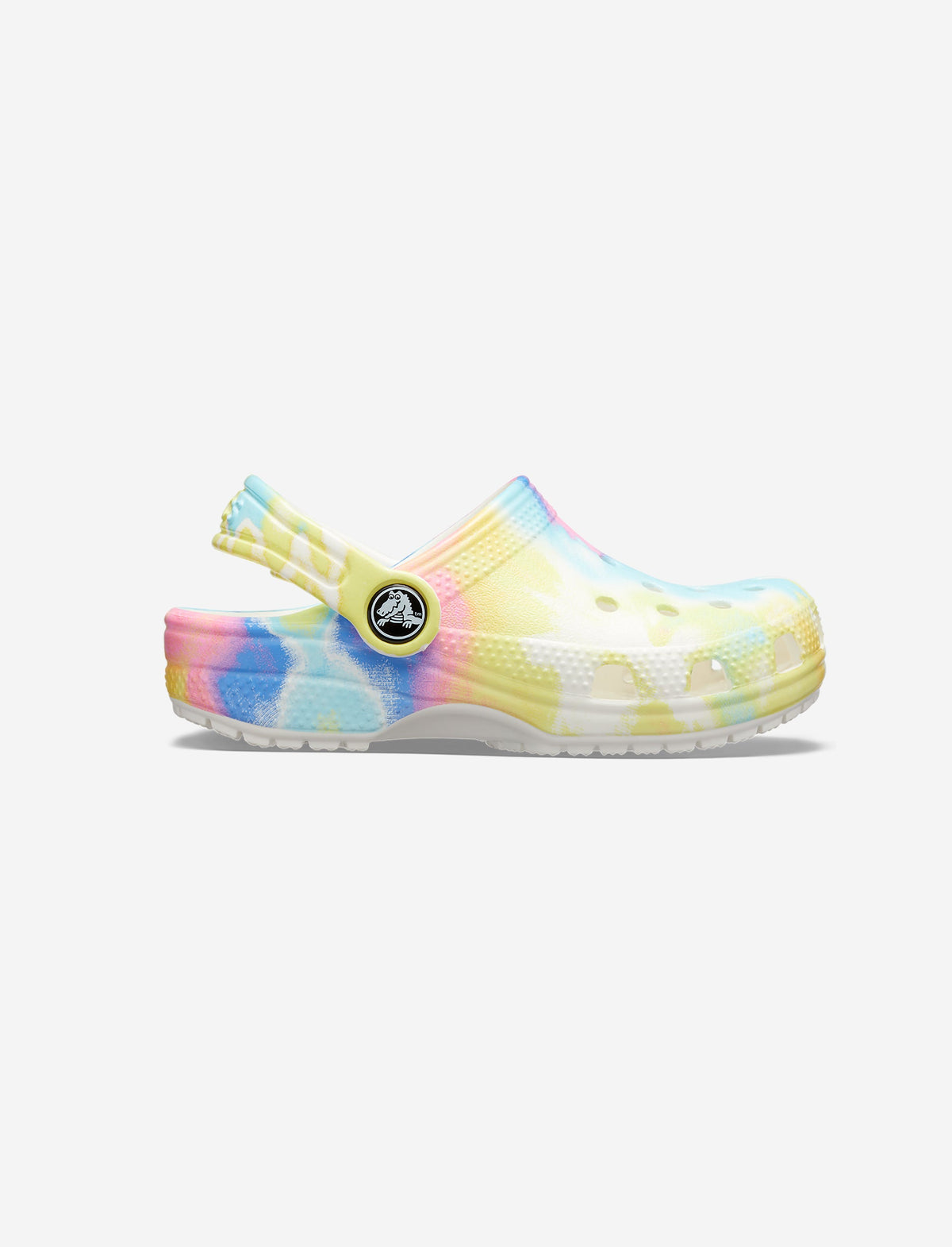 Crocs Classic Tie-Dye Graphic Clog K - נעלי קרוקס לילדים בהדפס צבעוני טאי דאי בצבע לבן/מולטי-Crocs-33-34-נאקו