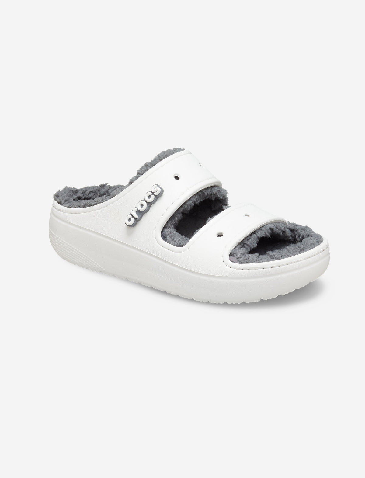 Crocs Classic Cozzzy Sandal - כפכפי קרוקס פרווה לנשים בצבע לבן-Crocs-37-38-נאקו