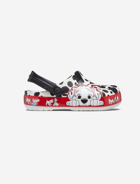 Crocs FL 101 Dalmatians Clog K - כפכפים לילדים קרוקס בהדפס 101 כלבים דלמטיים מידות קטנות בצבע לבן-Crocs-27-28-נאקו