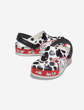 Crocs FL 101 Dalmatians Clog K - כפכפים לילדים קרוקס בהדפס 101 כלבים דלמטיים מידות קטנות בצבע לבן-Crocs-27-28-נאקו