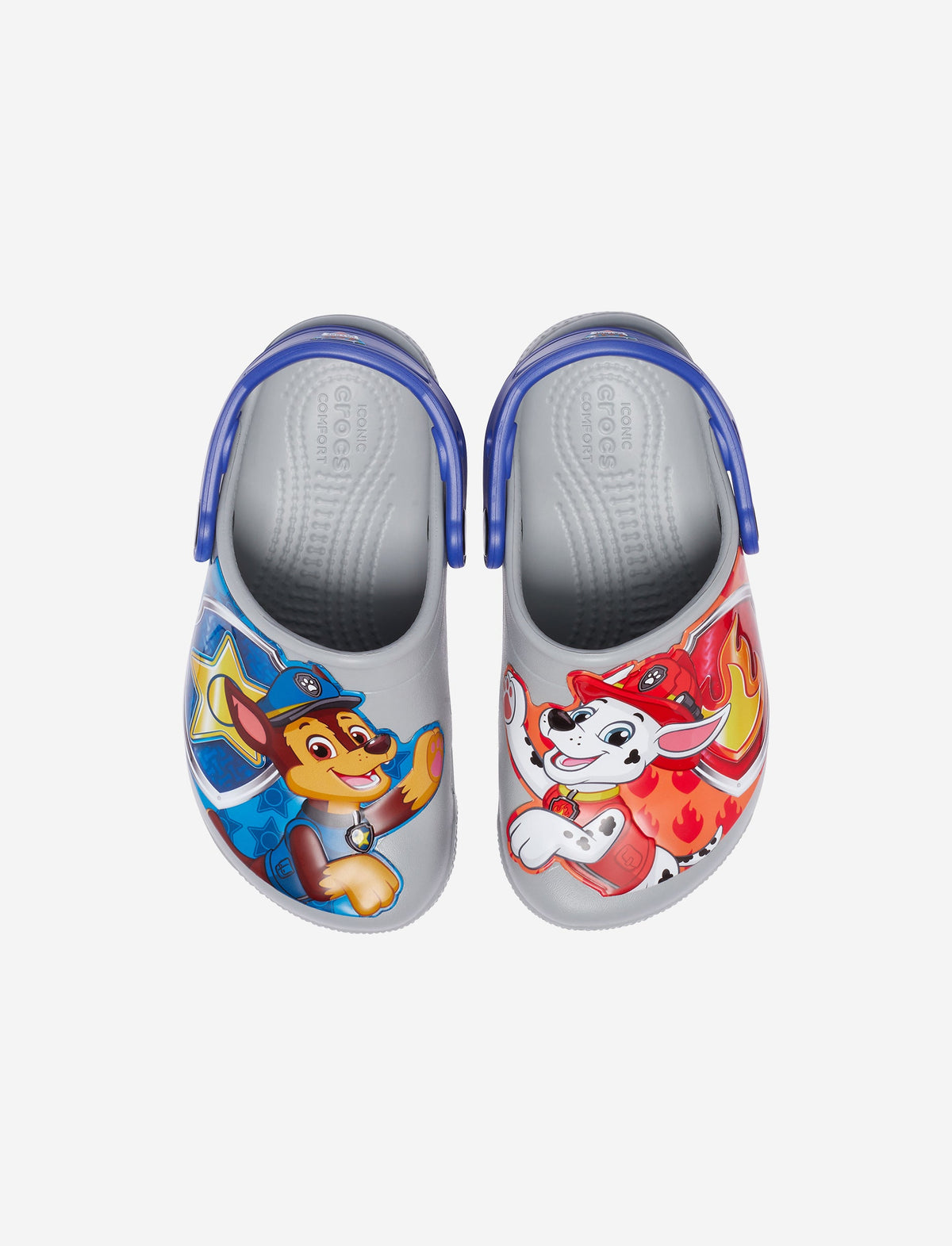 Crocs Crocs FL Paw Patrol Patch Clog K - כפכפי קרוקס לילדים מפרץ ההרפתקאות בצבע אפור בהיר-Crocs-27-28-נאקו