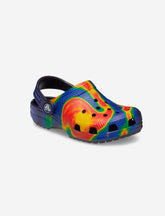 Crocs Classic Solarized Clog K - כפכפים לילדים קרוקס בצבע נייבי בהדפס צבעוני-Crocs-30-31-נאקו