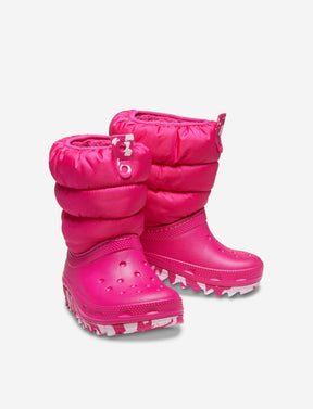 Crocs Toddler Classic Neo Puff Boot - מגפיים לילדים קרוקס בצבע ורוד-Crocs-23-24-נאקו